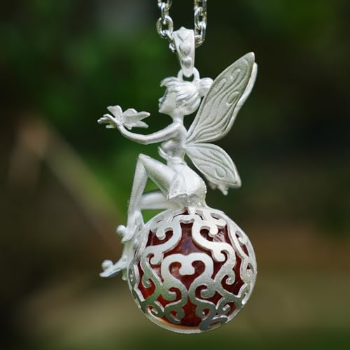 Pendentif elfe en quartz hématite rouge et argent 925 fait main
