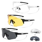ZENQARI 3 Pares Gafas Running, para Ciclistas