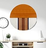 ETSKOM Round Macrame Wall Hanging, Large Macrame Tapestry Wall Art, Colorful Cotton Yarn Woven Tapes