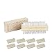 Produktbild Relaxdays Handbürste Holz, 10er Set, doppelseitige Nagelbürste mit harten Borsten, Bad, HxBxT: 4 x 9 x 3,5 cm, natur