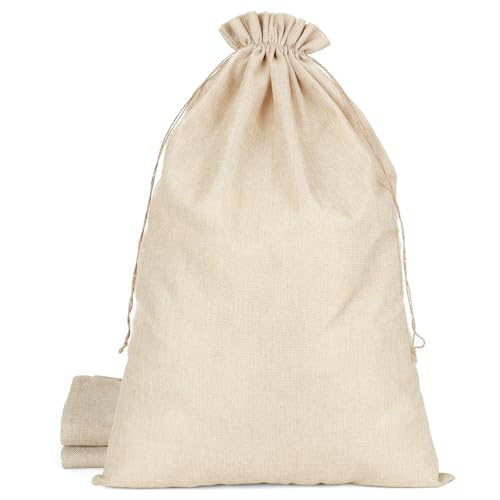 Tapleap Burlap Bags with Drawstring - 10Pcs 16x24 Original Sacks