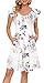 PLOKNRD Sommerkleid Damen V-Ausschnitt Midi Kleider mit Taschen...