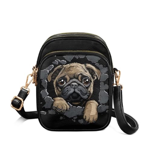 HUGS IDEA Leather Crossbody Bags for Women Trendy Leather Purse Shoulder Handbag for Work