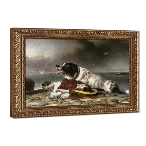 Impression sur toile Edwin Landseer Saved tableau grand format 61x91 cm pour salon