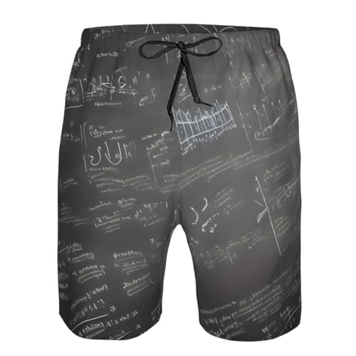 Math Symbols Pattern Print Stylish Beach Shorts Swim Trunks Lightweight Breathable Summer Outdoor Activities4