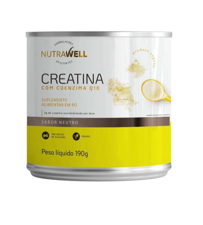 Creatina Monohidratada com Q10 Nutrawell, 187g