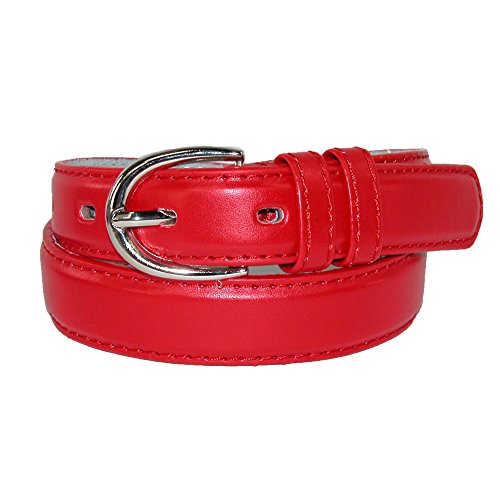 CTM Kid's Leather 1 inch Basic Dress Belt (Pack of 2)