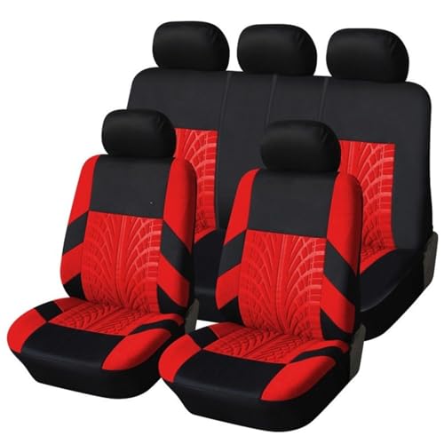 Housse de siège auto universelle rouge en polyester pour protection complète