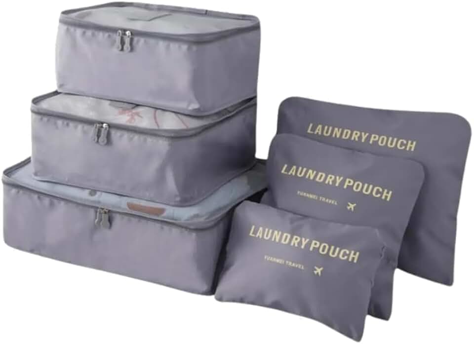 Kit Organizador de Malas para Viagem Premium Conjunto Completo com 6 P