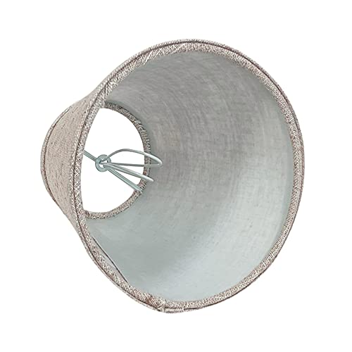 Double Mini Small Brown Barrel Lamp Shades Clip On Bulb, Tootoo Star Barrel Fabric Lampshade For Table Chandeliers Wall Floor Lamp Replacement, 3X6X5 Inch, Set Of 2 (2 Pcs Pack) #TOP2