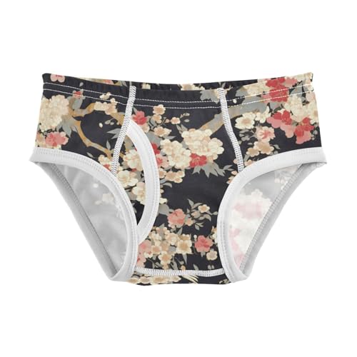 KLL Japanese Black Background Little Boys Pure Cotton Briefs Cute Children Panties