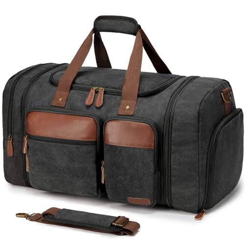 Canvas Duffle Bag for Travel 50L - Dark Grey