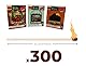Holz Streichhölzer 300er Pack 5,5 cm lange Streichhölzer Packung 3 Boxen à 100 Stück Streichhölzer für Kamin Anzünder Ofen Barbecue Streichhölzer BBQ Kamin Familienpackung