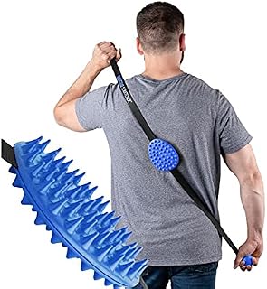 Cactus Scratcher Original Back Scratcher - 2-Sided Back Scratching Tool for Hard-to-Reach Area, Durable 45" Strap with Ball Handles for Towel Like Operation, Universal Gifts for Men and Women, Blue