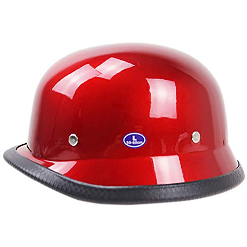 Open Face Motorcycle Half Helmet Red Military Pilot Half Shell Adult Men