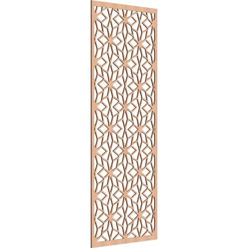 Image of 25 3 /8 inchW x 64 3 /8 inchH x 1 /4 inchT Lake Decorative Fretwork Wood Wall Panels, Alder