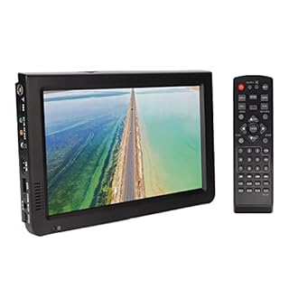 TV Digitale per Auto da 10 Pollici, TV Portatile Portatile, Lettore Video 1080P, Due Altoparlanti Rotondi da 32 MM con Ventosa e Caricatore per Auto da 12 V per Auto Campeggio Camera