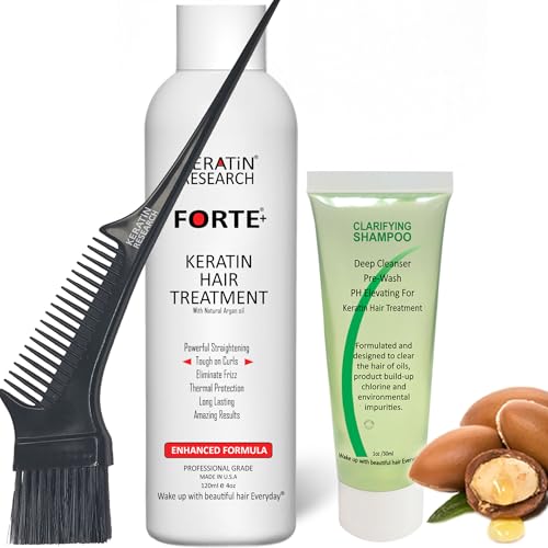 Forte Plus Extra Strength Brazilian Keratin Hair Treatment Professional 120ml Bottle with free Brush/Comb Proven Amazing Results