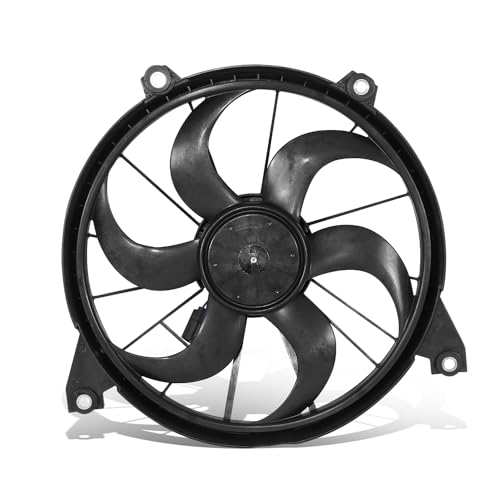 DNA MOTORING Conjunto de ventilador de radiador de refrigeración frontal compatible con Journey 2009, incluye cuchilla, motor y cubierta, se adapta a modelos con 3.5L, ventilador individual, CH3115160