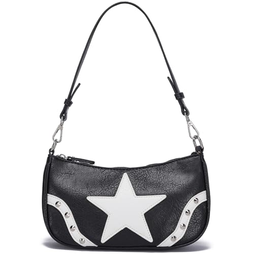Y2K Bag Small Shoulder Purses for Women Vintage Studded Star Purse