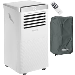Monzana Airco MZKA1000 Mobiel 4in1 WiFi App Afstandsbediening met Uitlaatslang 9000 BTU Airconditioning Alexa