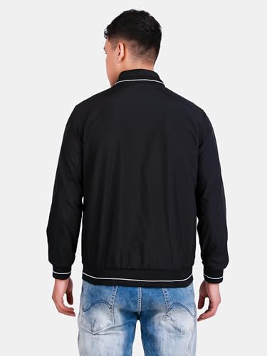 Image of Celary Men's Bomber Jacket Polyester Standard Length | Lightweight Casual Zip-Up Jacket | Stylish Slim Fit Outerwear for All Seasons