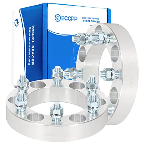 ECCPP 2PCS 1.25" Wheel Spacers Adapters 6x5.5 to 6x5.5 108mm with 12x1.5 Studs for Colorado Wheel Spacers for Canyon Wheel Spacers for FJ Cruiser for Tacoma Wheel spacers kit