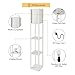 VONLUCE Etagere Floor Lamp with Shelves, Standing Lamp with 3 Wood Display Storage Shelves for Corner Living Room Bedroom Bedside, Modern Floor Lights with LED Bulb