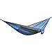 OuterEQ Portable Lightweight Nylon Fabric 400lb Double Hammock Travel Camping Hammock (Grey/Light Blue, Approx 295 x 198cm)