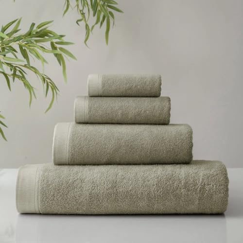 Image of Spread Spain Bamboo Towels for Bath, Towels for Bath Large Size, Bamboo Bath Towel High Absorbent & Soft, 360 GSM, 4pc Set Bath Towel for Men /Women
