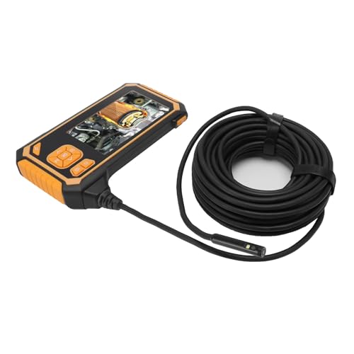 Vroomoto Industrial Endoscope Camera, Dual Lens 1080P HD 4.3 Inch Color LCD Screen Borescope Inspection Camera with Light, for Car Maintenance, House Inspection, Electrical (5m / 16.4ft)