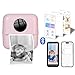 ZITREOXN Mini Sticker Printer Bluetooth Pocket Inkless Thermal Printer (1 Printer+11Roll Paper, Pink)