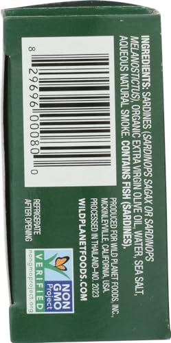 Wild Sardines EV Olive Oil L SMKD 4.4OZ miniatura 3