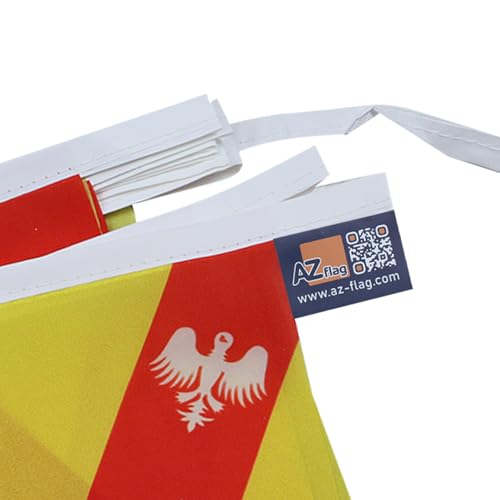Image of AZ FLAG Lorraine 6 meters BUNTING Flag 20 flags 9'' x 6'' - French region of Lorraine STRING flags 15 x 21 cm