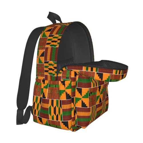 African Print Backpack Double Shoulder Bag 15 Inch Laptop Bagpacks for Hiking Work Camping Travel3
