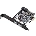 Produktbild BeMatik - PCIe zu SuperSpeed USB 3.0 Karte mit 2 externen Ports und 1 internen 19-Pin