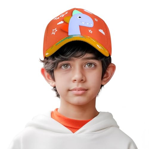 Image of VRITRAZ Unisex Kids Baseball Cap | Soft Cotton Adjustable Sun Hat for Boys & Girls | Casual Outdoor Summer Wear (4-12 Year)