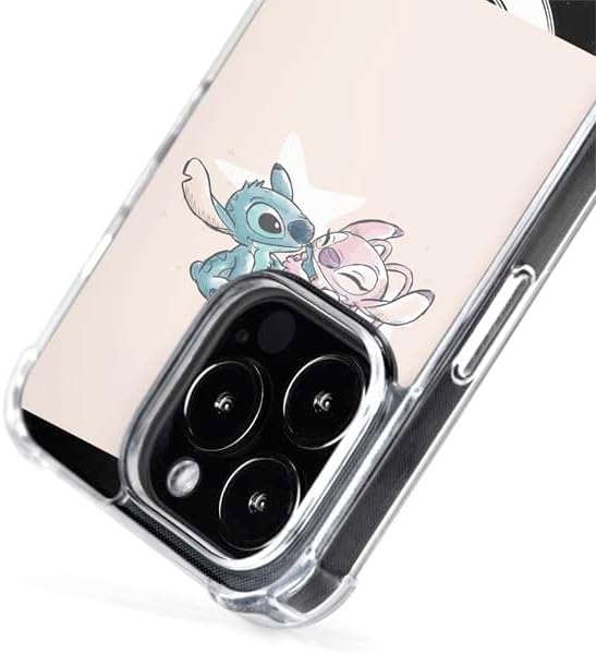 Skinit Phone Case Compatible with MagSafe iPhone 15 Pro - Officially Licensed Disney Lilo and Stitch Stitch and Angel Design