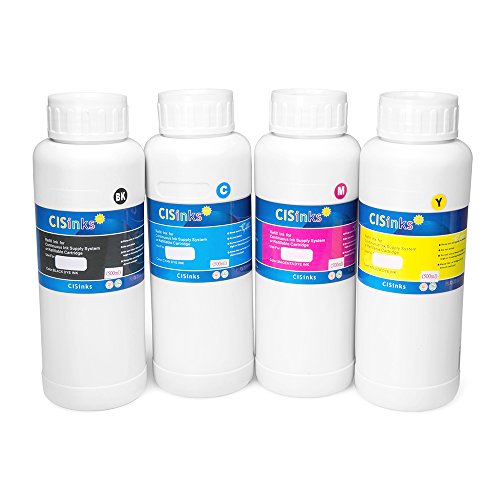 CISinks [LARGE INK Refill Bottle SET – 68oz] for Epson Workforce Pro WF-5620 WF-5690 WF-5110 WF-5190 WF-4630 WF-4640 CISS CIS