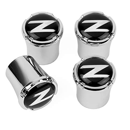 HEM HIGH-END MOTORSPORTS Chrome Tire Valve Stem Caps for Nissan 350z & Nissan 370z, Z Logo, Made in USA