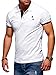 Produktbild behype. Herren Kurzarm Basic Kontrast Polo-Shirt 20-0337 Weiß M