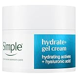 Simple Hydrate+ Facial Moisturiser hydrating actives + hyaluronic acid for multi-layer* hydration for up to 100 hours 50 ml