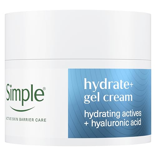 Simple Hydrate+ Facial Moisturiser hydrating actives + hyaluronic acid for multi-layer* hydration for up to 100 hours 50 ml option
