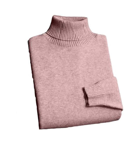 Men's Knitted Turtleneck Sweater Slim Fit Long Sleeve Anti-Pilling Solid Color Trendy Streetwear
