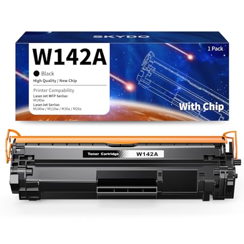 Skydo 142A Toner Cartridge, With Chip, Compatible for HP 142A W1420A 142X W1420X Laserjet Toner Cartridge for H P LaserJet Printers M110 M110w MFP M139 M140 M140w Printer (1-Black)