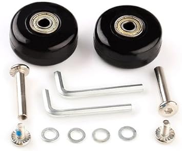 F-BER Suitcase Luggage Wheels Replacement Kit - OD40-64mm Wheels, ABEC 608zz, Set of 2