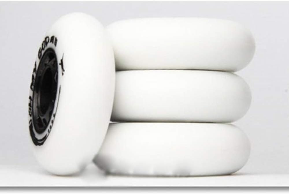 95A Inline Skate Wheels Indoor Outdoor Roller Skate Wheels for Replacement Inline Roller Skate PU Wheels 8 Pack 72MM 76MM 80MM,White,80MM