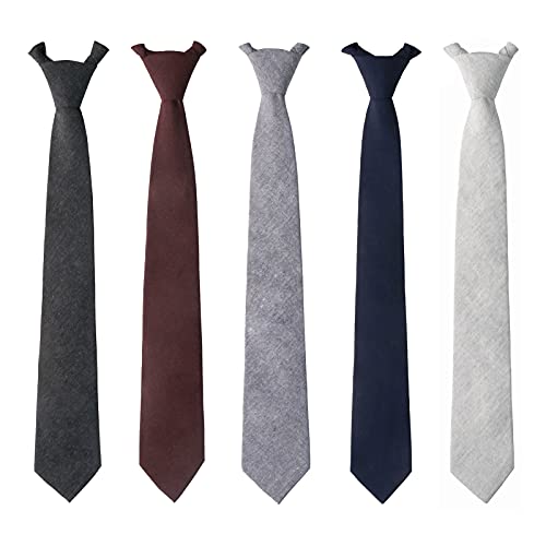 Pacgoth Ties For Men, Men’s Solid Necktie, Cotton Skinny Ties For Men, Slim Men’s Neckties For Wedding Party Daily #TOP2