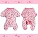 Hundebody für Winter, Plüsch Hundepyjama, Wintermantel Hund, Herz Schlafanzug Hund, Pullover Hunde, Hundebekleidung Zubehör, Kostüm für Klein Mittlere Hunde Katzen Valentinstag Weihnachten (XL)