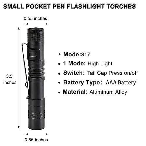 5Pcs Led Pen Flashlight, Mini Pen Lights With Clip, Pocket Pen Flashlight Torch For Nurses, Small Led Handheld Slim Torches For Emergency, Overhaul, Outdoor Camping #TOP7